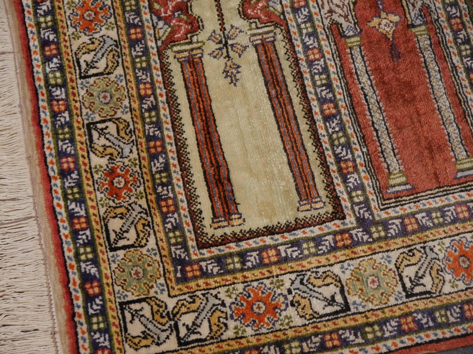 Mid-20th Century Cotton Kayseri Turkish rug For Sale