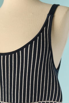 Abito sottoveste in maglia di cotone con motivo grafico Dsquared2
