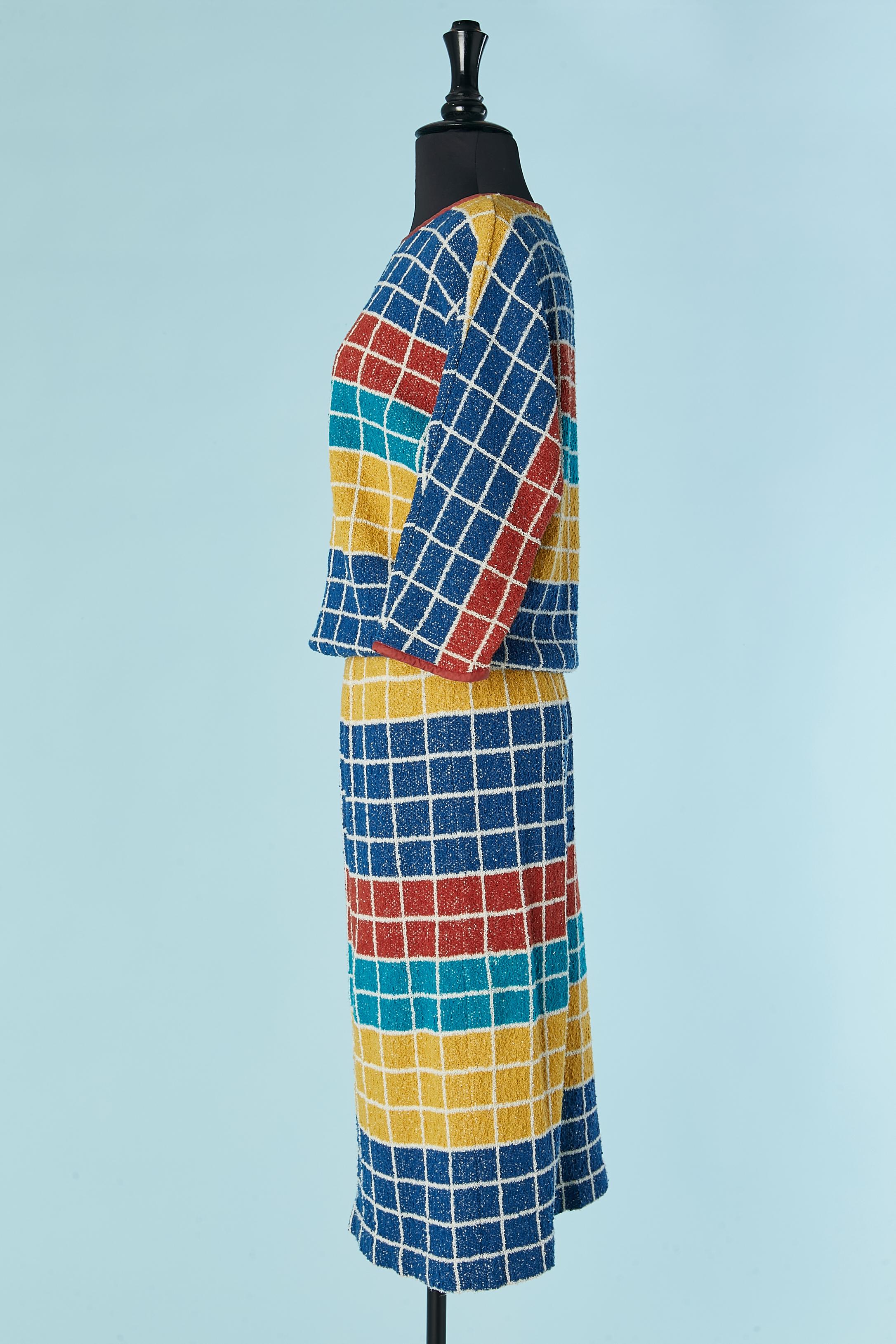 Women's Cotton knit sweater and skirt ensemble MISSONI for Neiman Marcus Circa 1960's For Sale