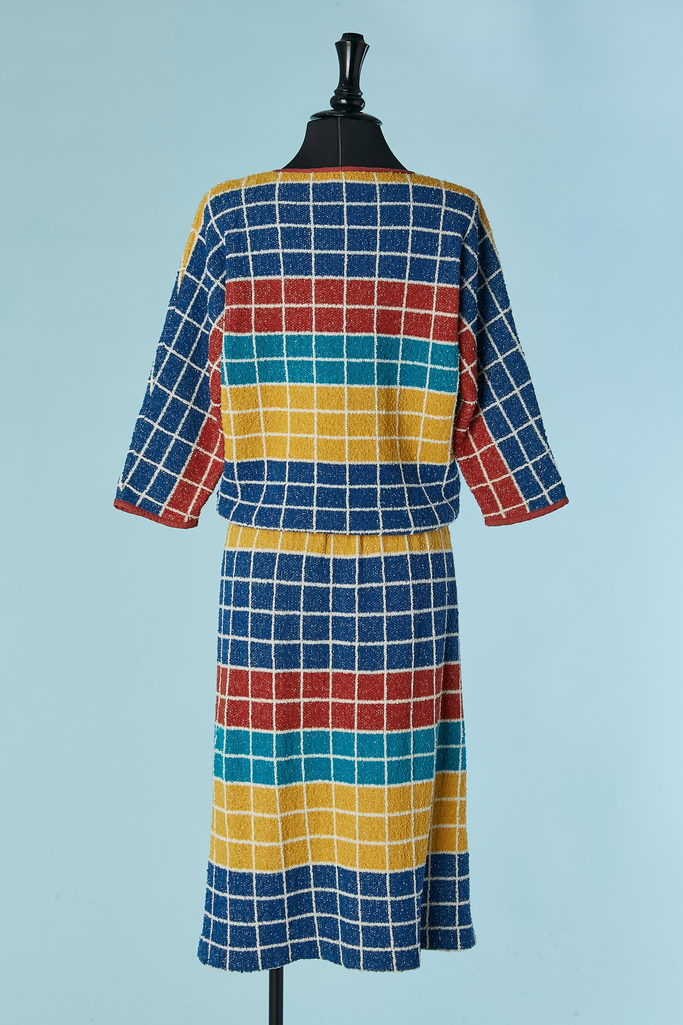 Cotton knit sweater and skirt ensemble MISSONI for Neiman Marcus Circa 1960's For Sale 1