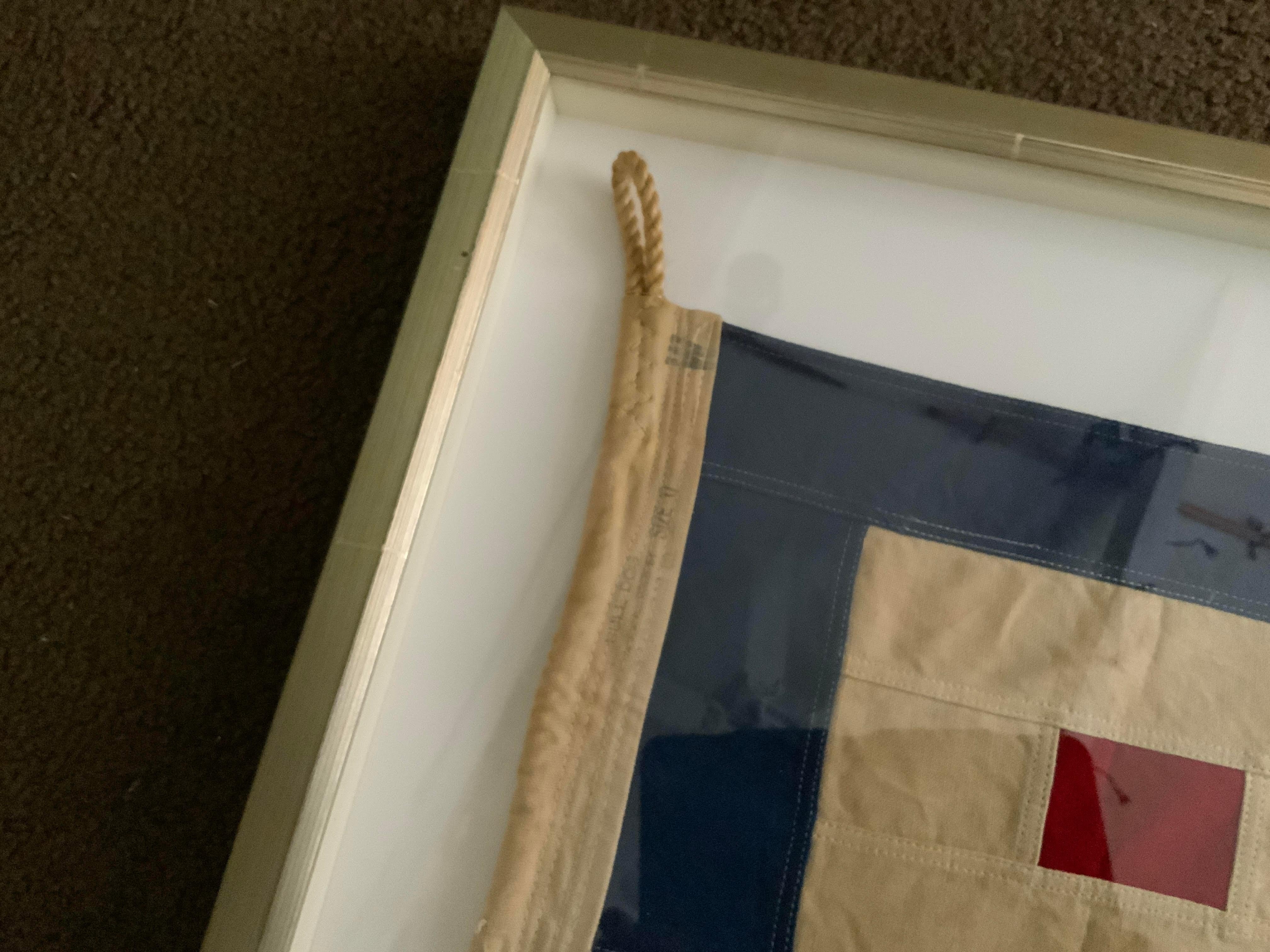 Fin du 20e siècle Drapeau de signalisation nautique en coton pour la lettre W en vente