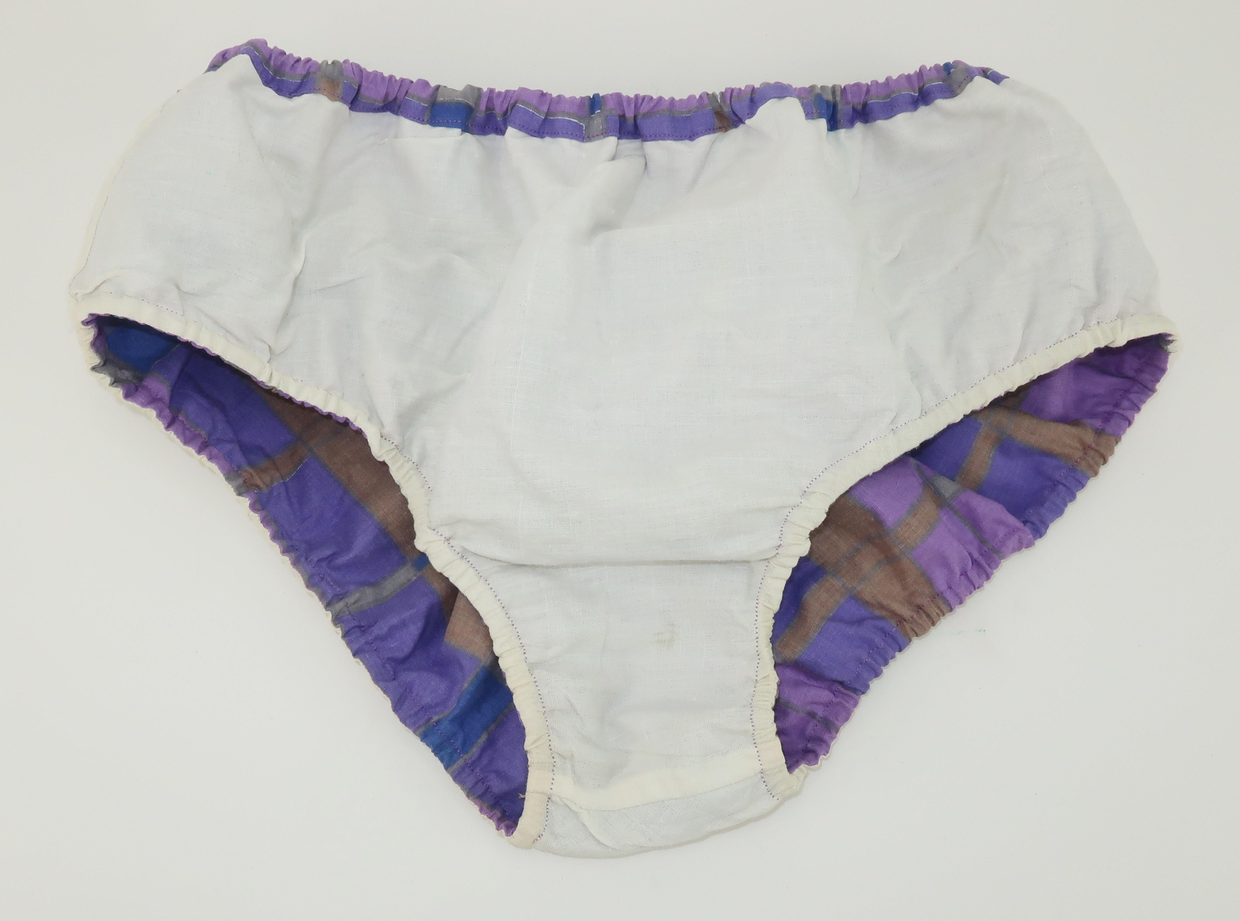 Cotton Plaid Ruffled Bikini Bathing Suit, 1960's 6