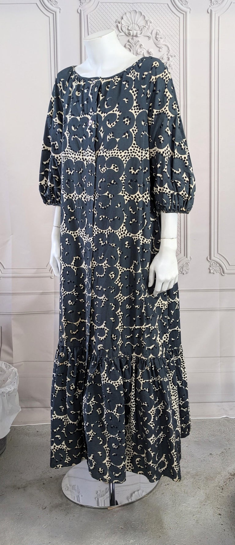 white christmas dresses 1970s 1973 MARIMEKKO cotton dress small main image 1