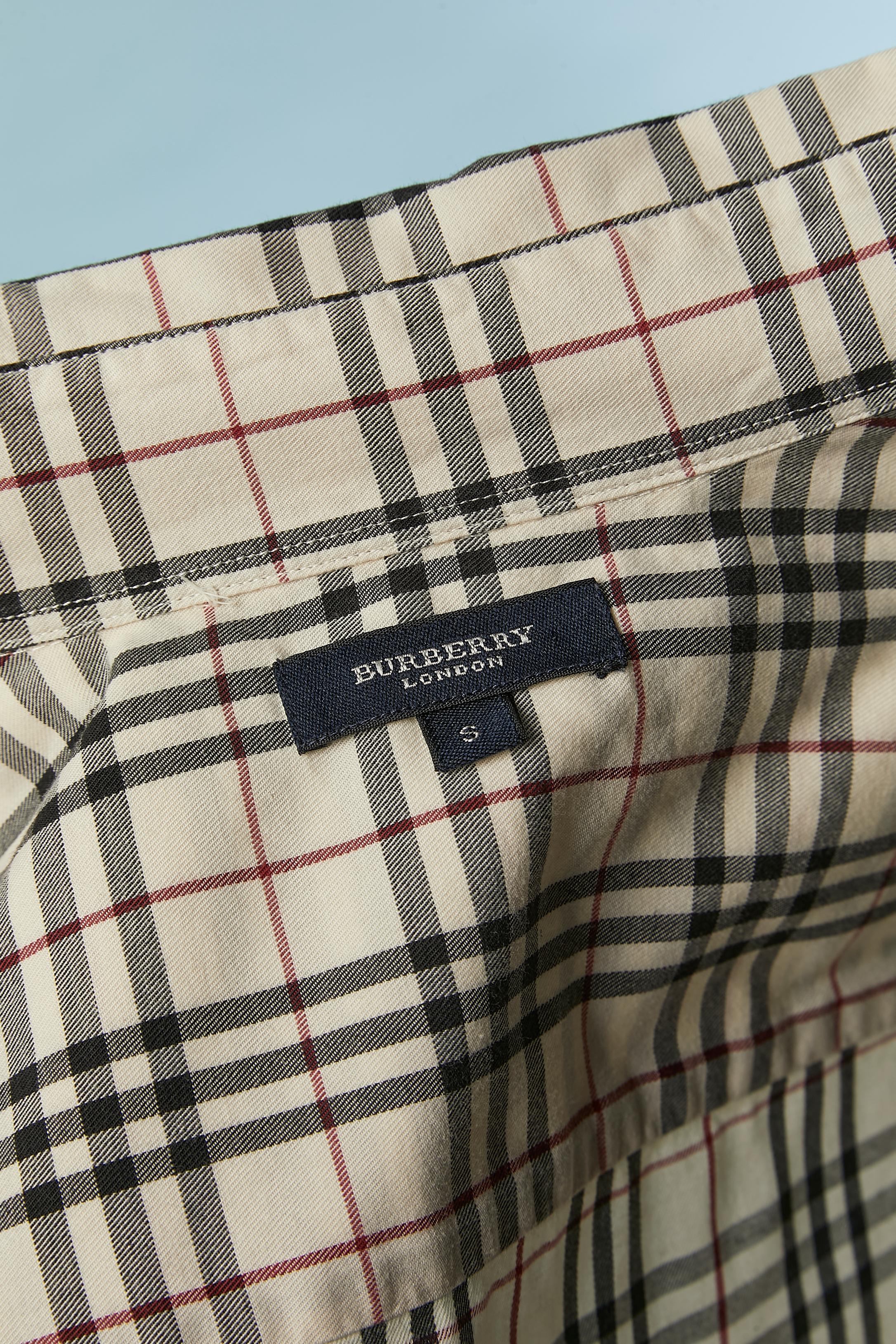 Women's Cotton shirt with check pattern Burberry For Sale