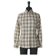 Chemise en coton à carreaux Burberry