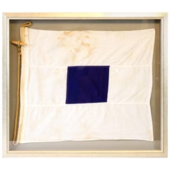 Cotton Signal Flag in Frame