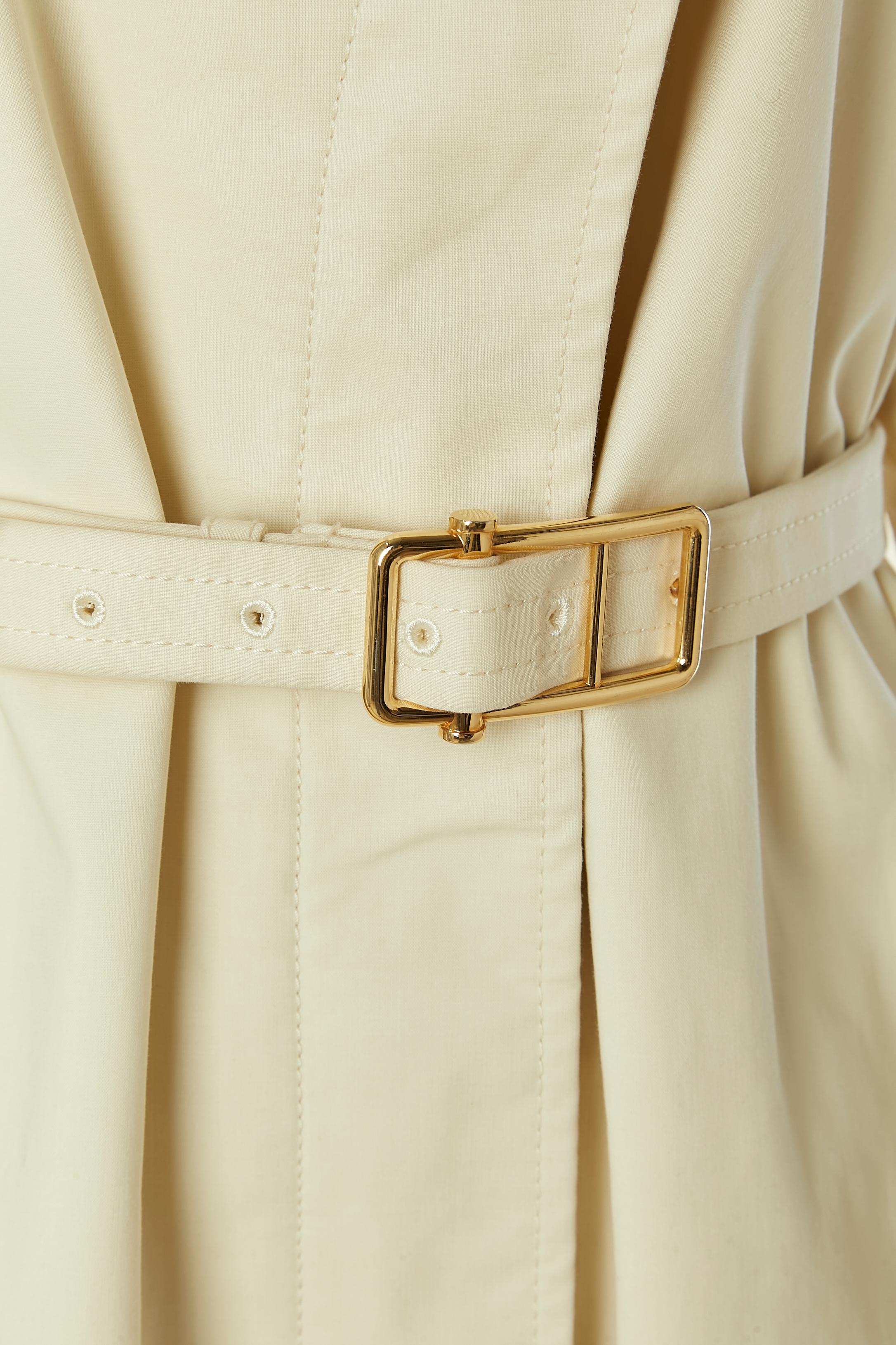 Gabardina sin mangas de algodón con cinturón STELLA Mc CARTNEY Beige en venta