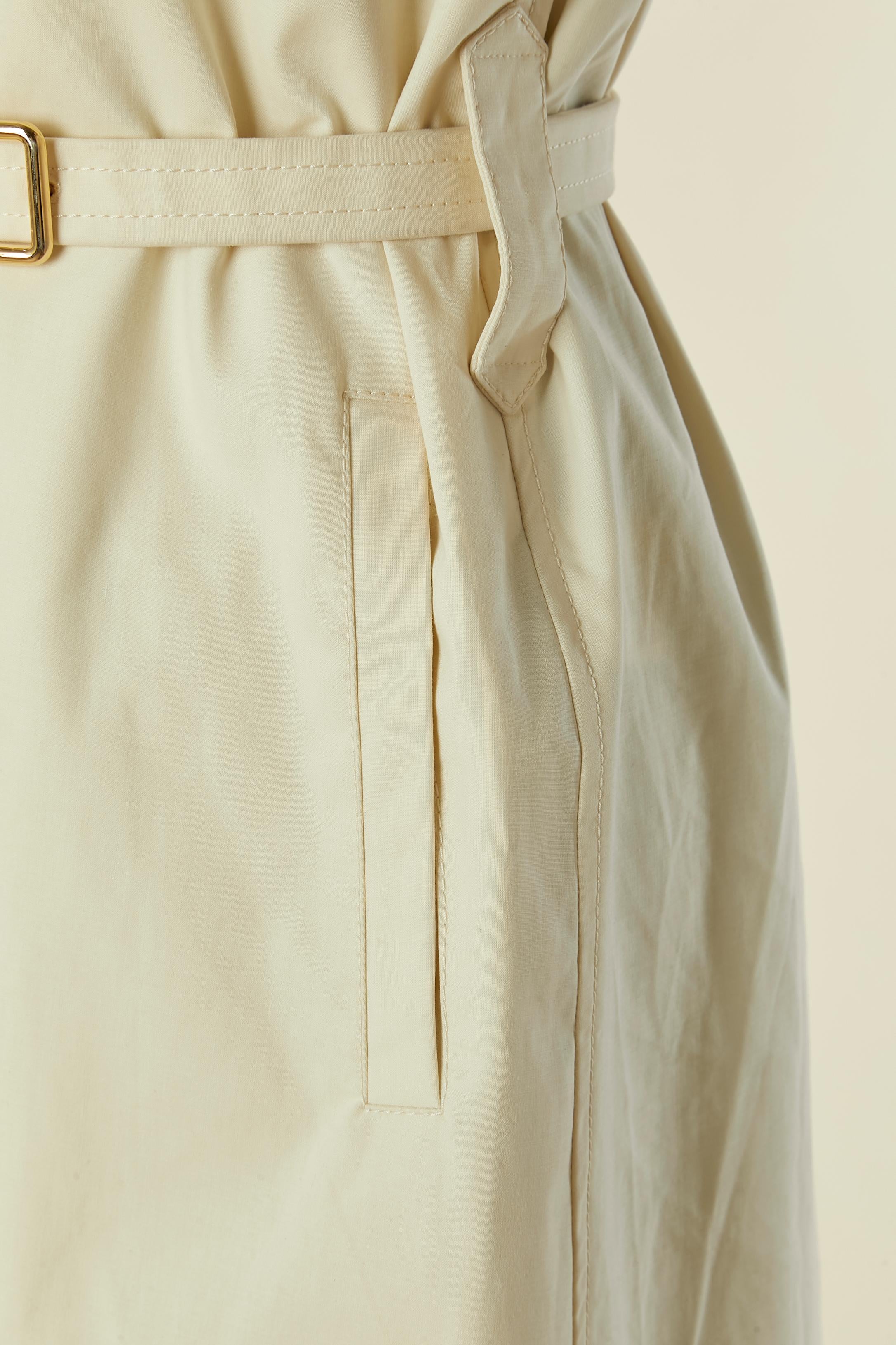 Gabardina sin mangas de algodón con cinturón STELLA Mc CARTNEY en Excelente estado para la venta en Saint-Ouen-Sur-Seine, FR