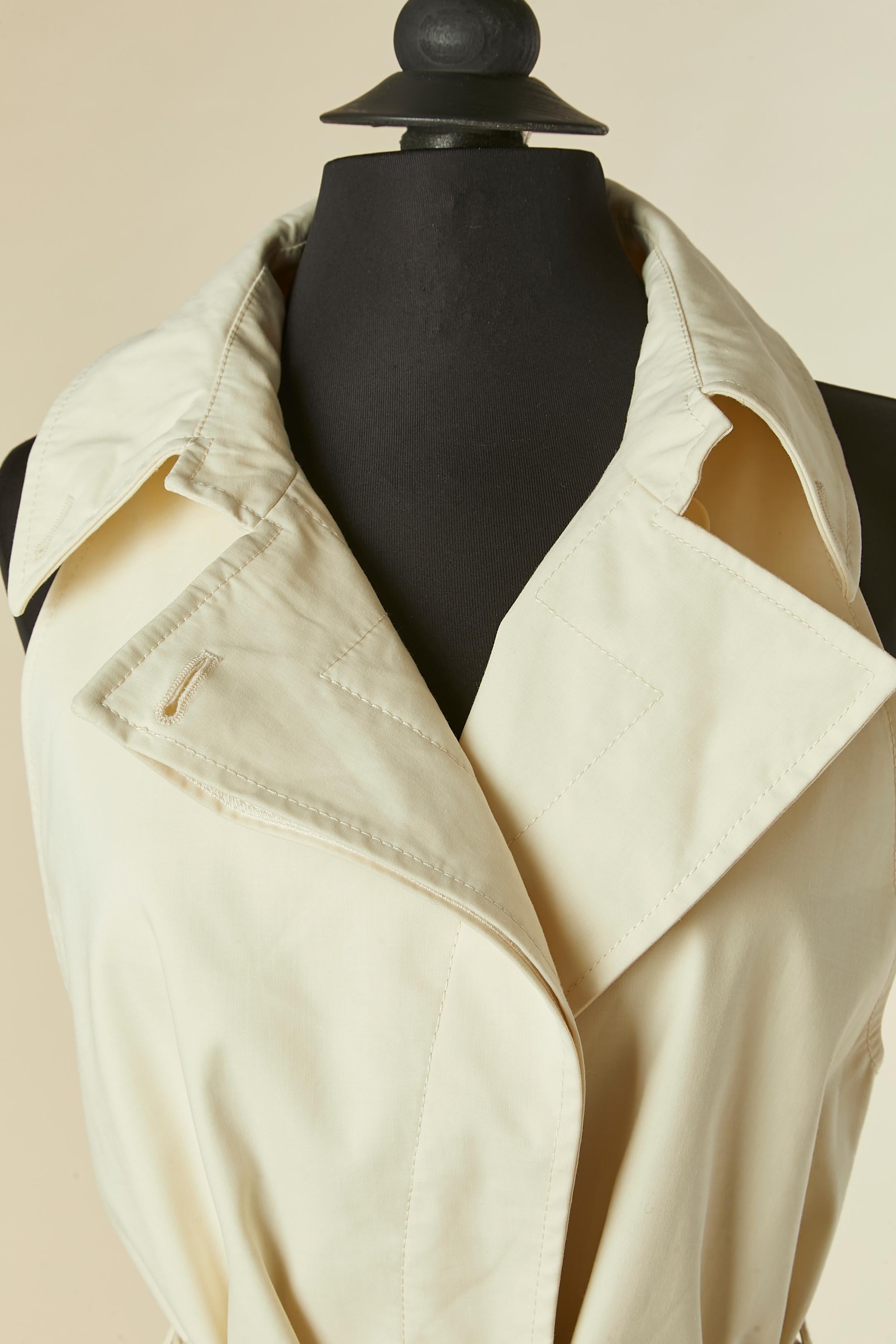 Gabardina sin mangas de algodón con cinturón STELLA Mc CARTNEY en venta 3