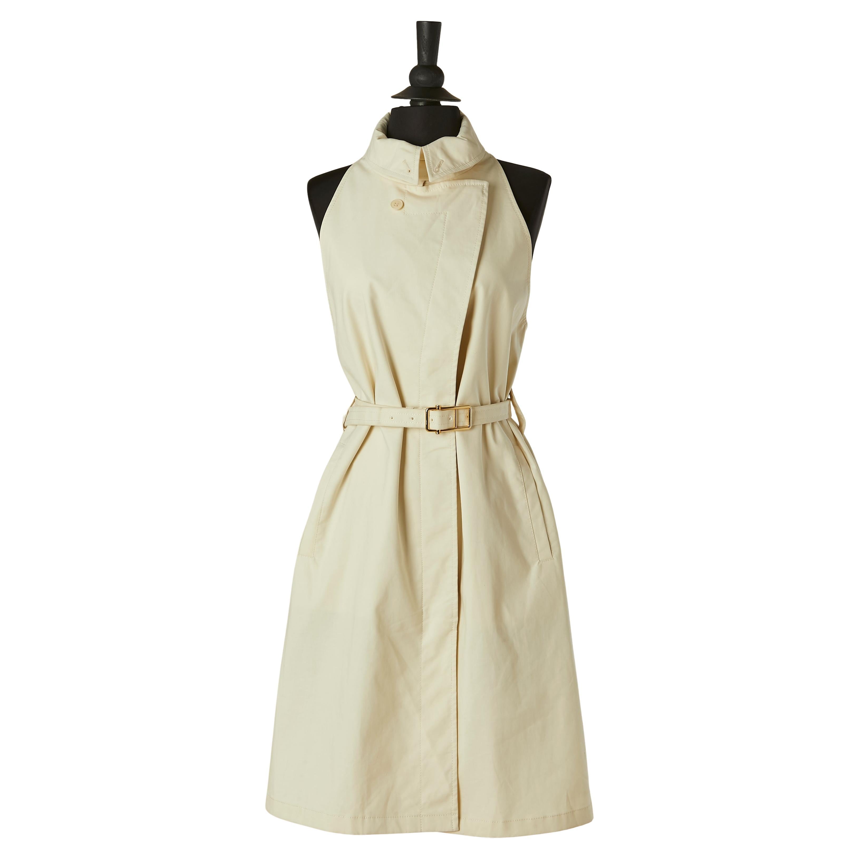 Gabardina sin mangas de algodón con cinturón STELLA Mc CARTNEY en venta