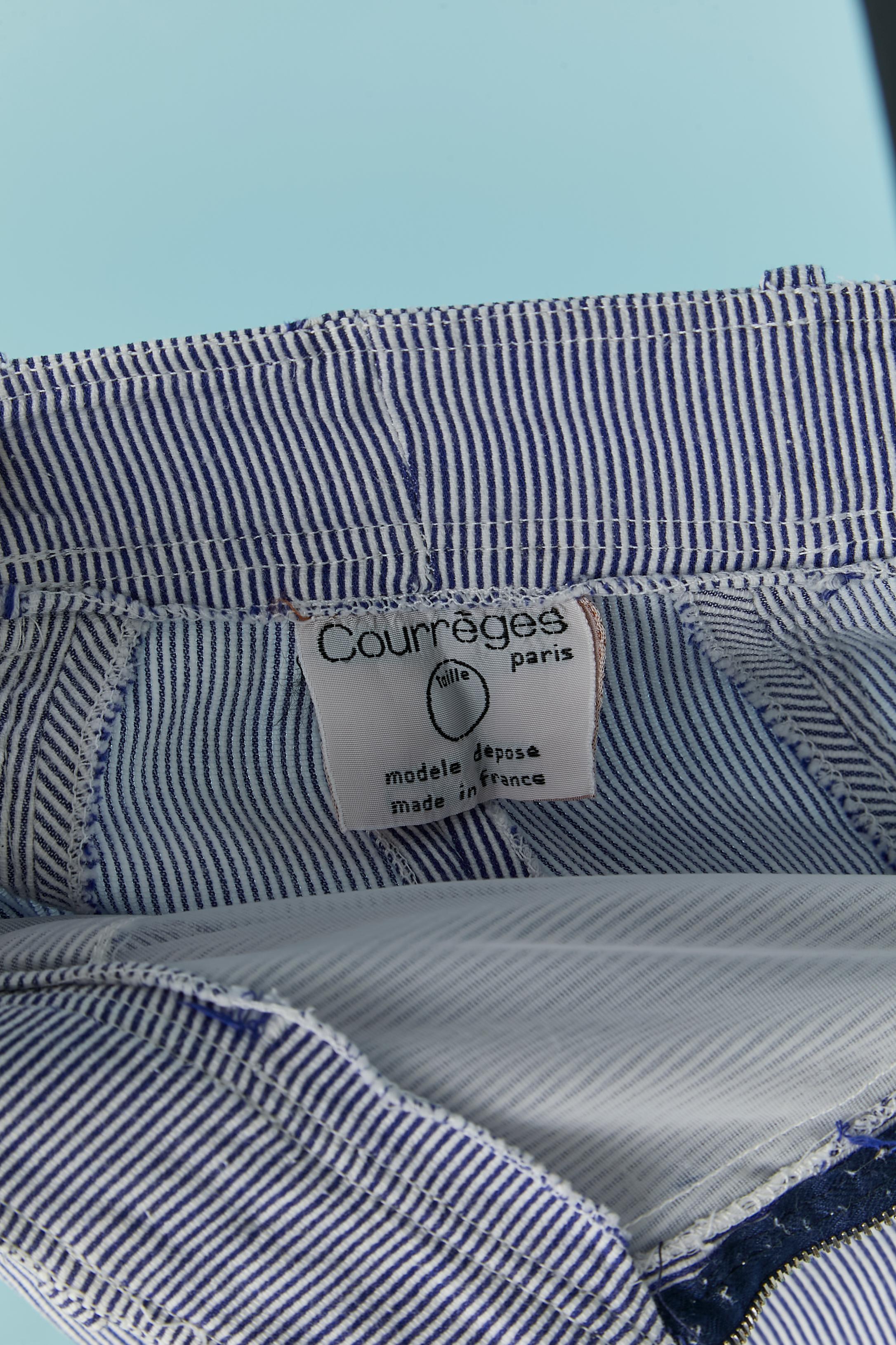 Women's Cotton stripe bermuda COURREGES For Sale