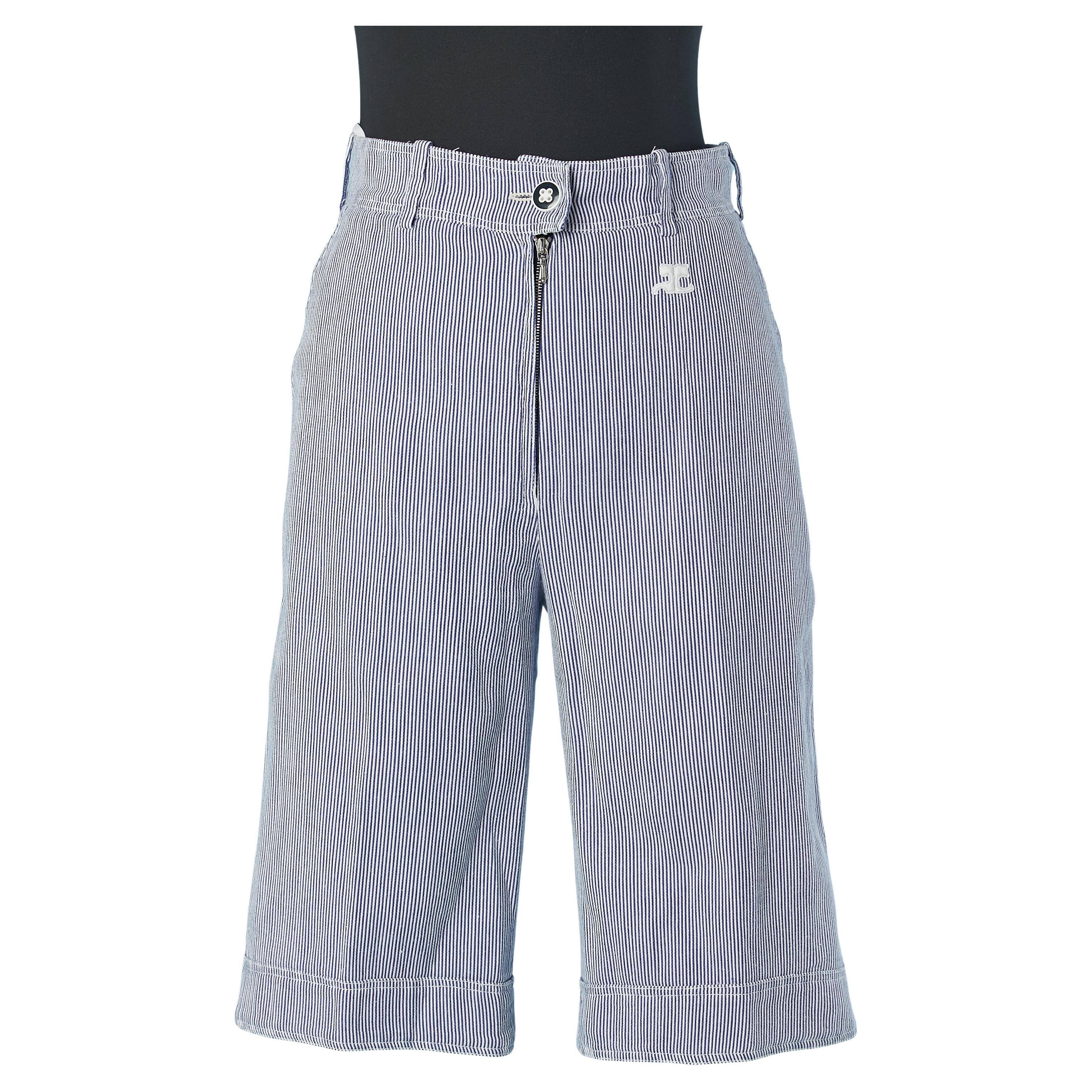 Cotton stripe bermuda COURREGES For Sale