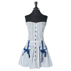 Cotton striped bustier dress JEAN-PAUL GAULTIER JEANS
