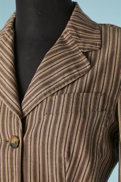 Cotton striped single-breasted jacket D&G by Dolce & Gabbana