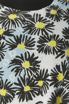 Cotton tee-shirt with flower print on the front PRADA