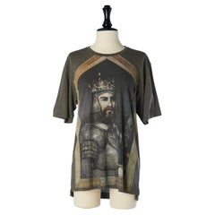 Dolce & Gabbana Herren-T-Shirt aus Baumwolle mit Frederico II-Druck 