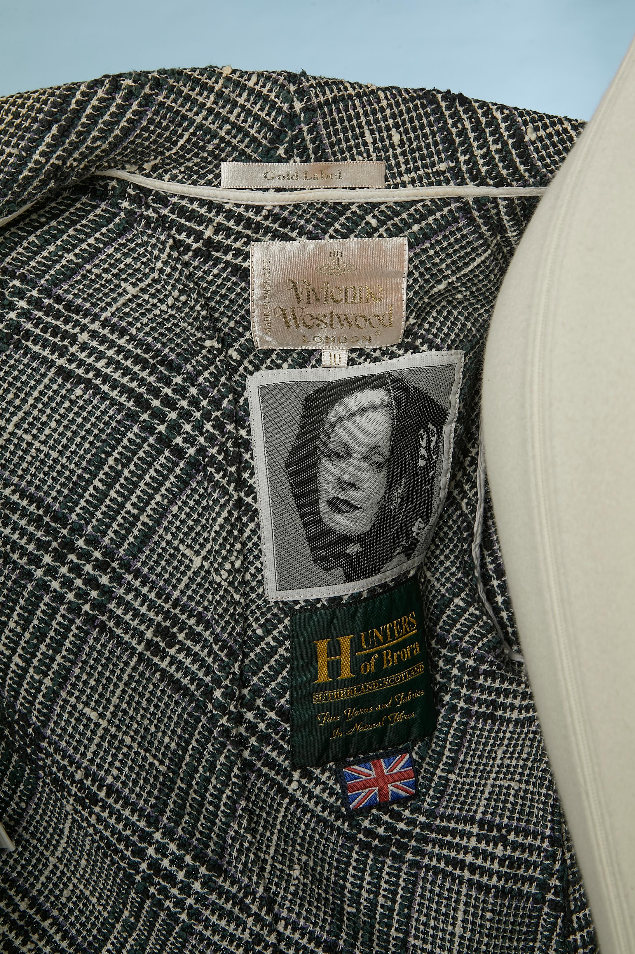 Cotton tweed skirt suit with fringes edges Vivian Westwood Gold Label 4