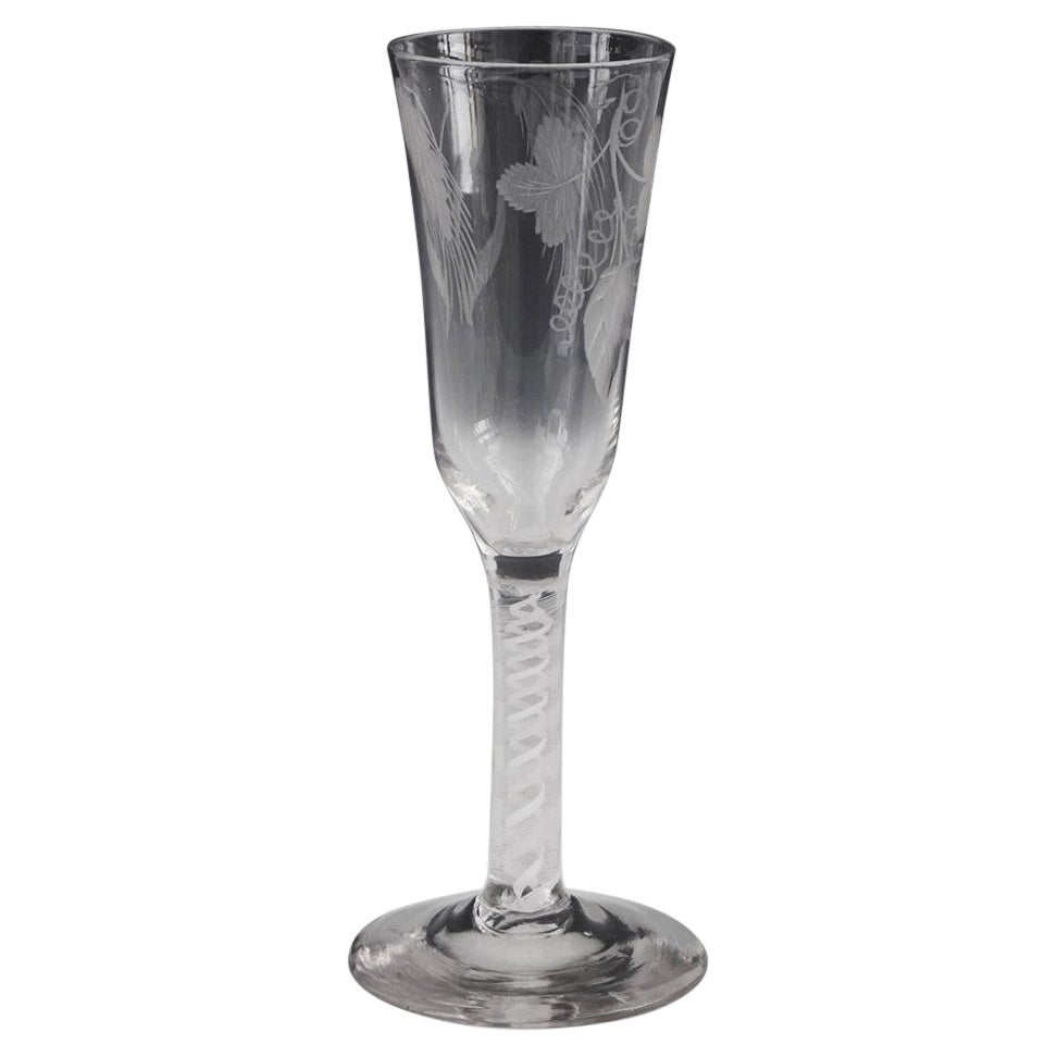 Baumwoll-Twist- Ale-Glas um 1760 im Angebot
