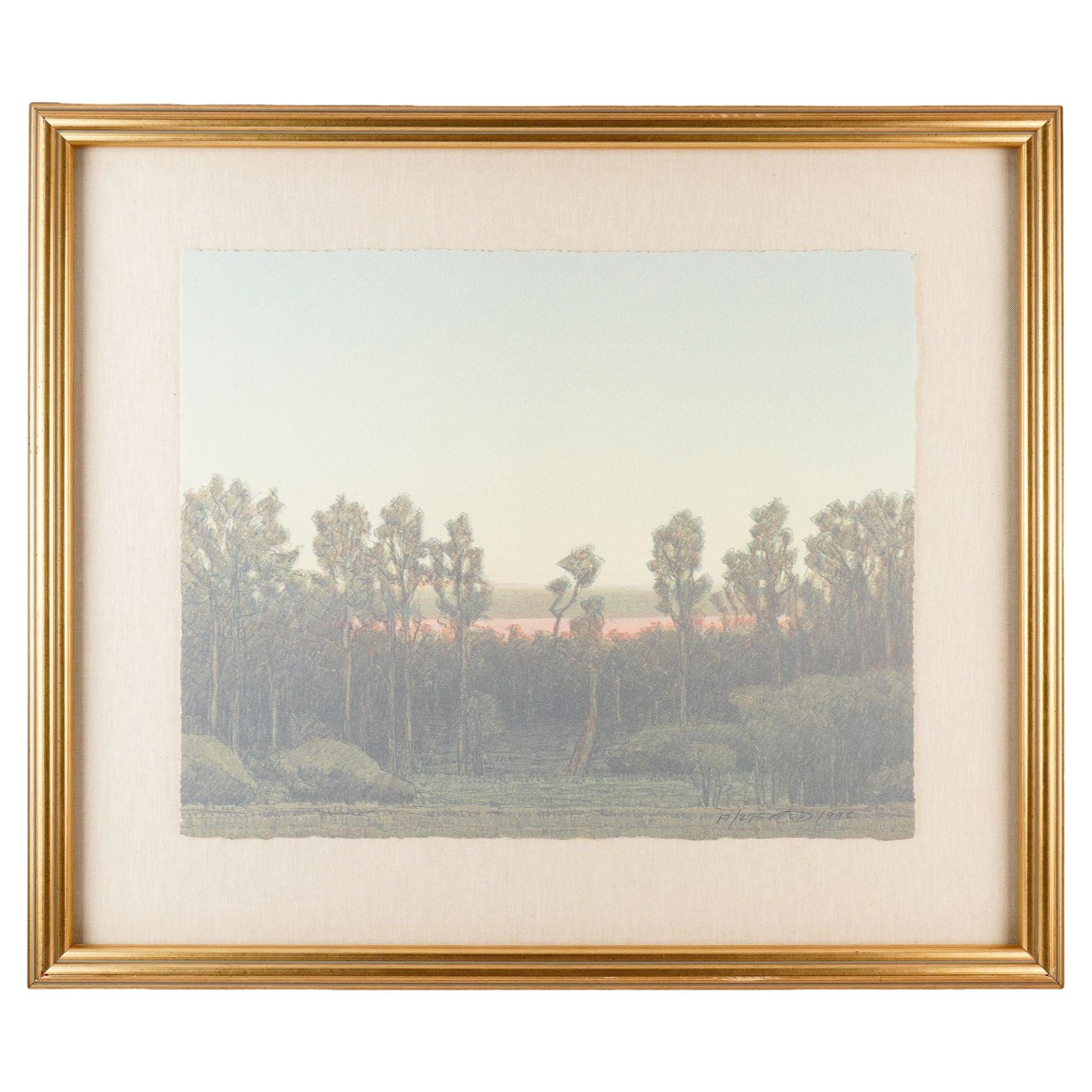 Cottonwoods at Sundown de Russell Chatham, 1995 en venta