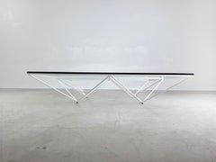 Couchtisch B&B Italia Paolo Piva Klassiker aus Metallglasdesign, Klassiker 1980