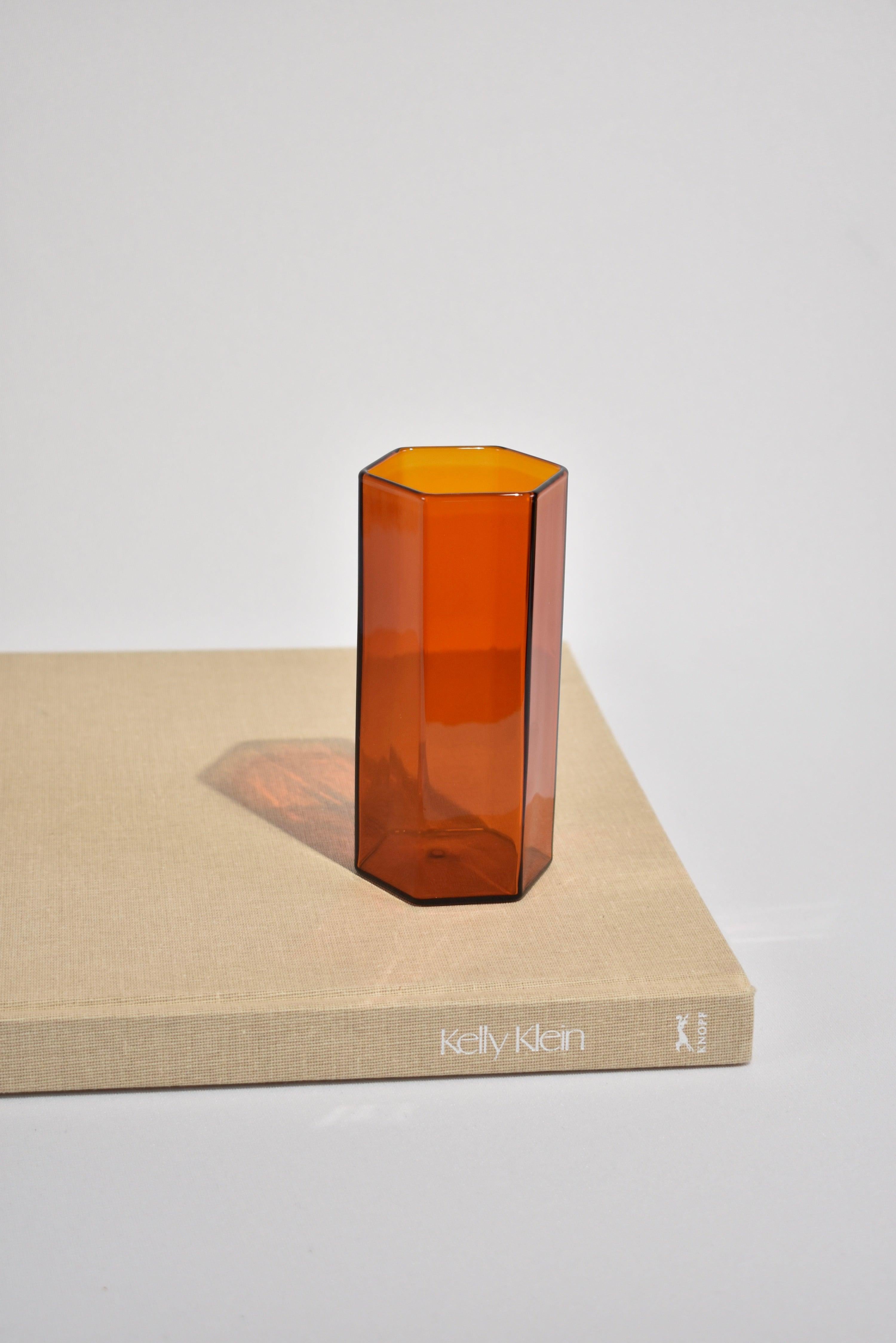 Modern Coucou Tall Glass Set in Amber