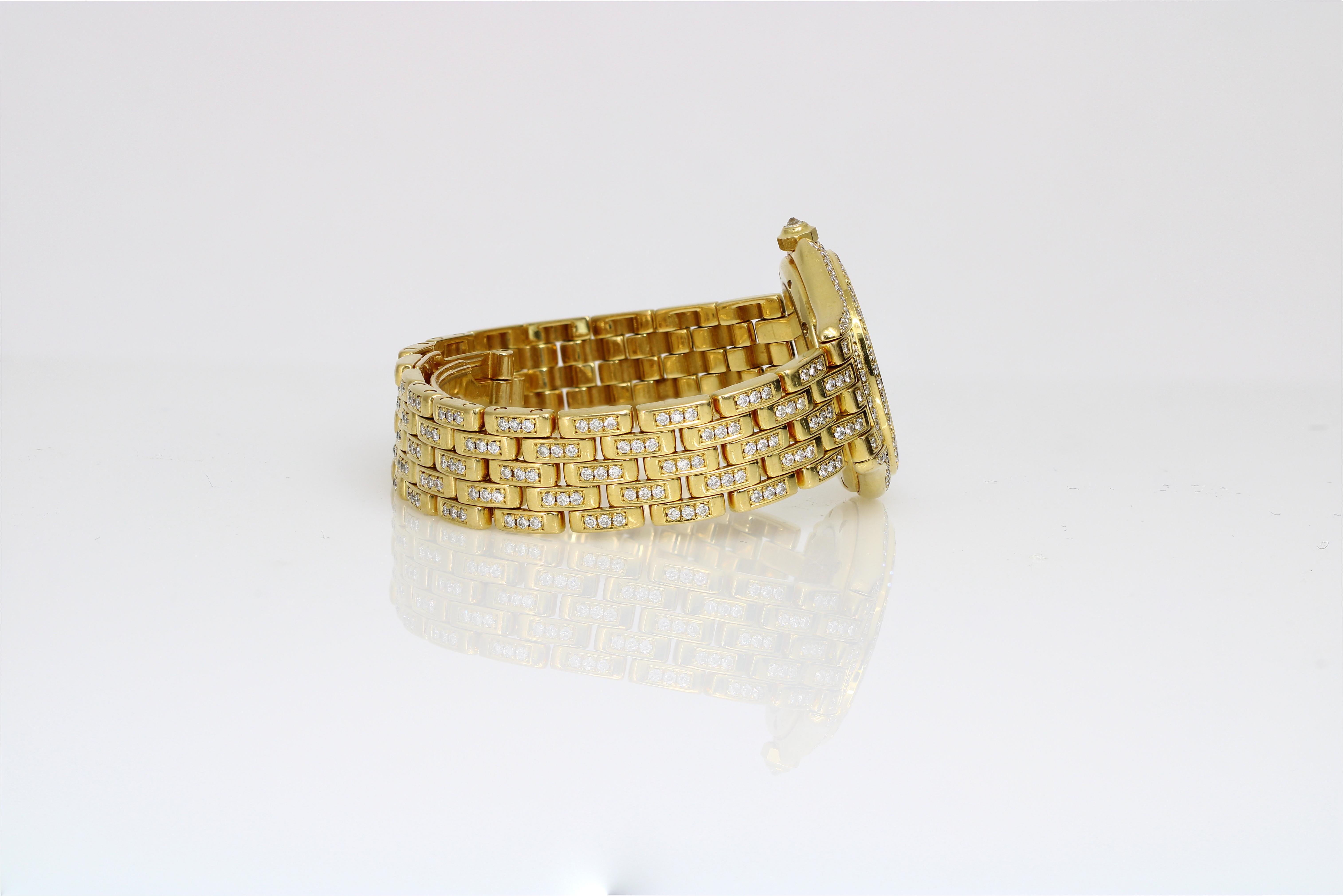 Women's Cougar de Cartier Watch with Factory Diamond Bezel and Diamond Bracelet