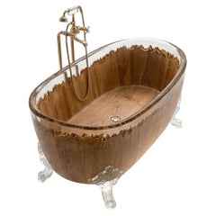 Vasca da bagno scultorea Coulée Bois Déchiré di Meubles Thouret