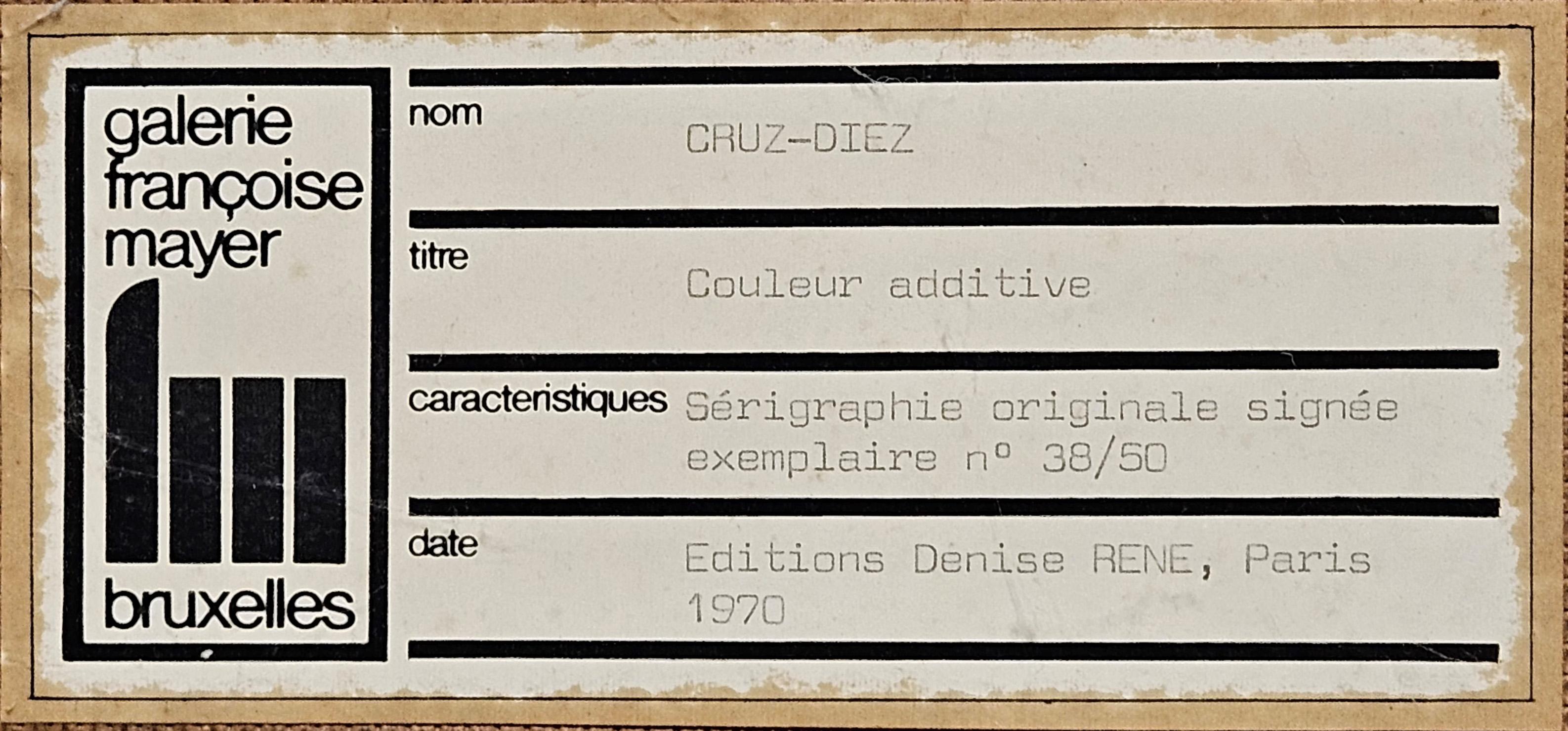 Late 20th Century Couleur Additive, Edition Denise René, by Carlos Cruz Diez For Sale