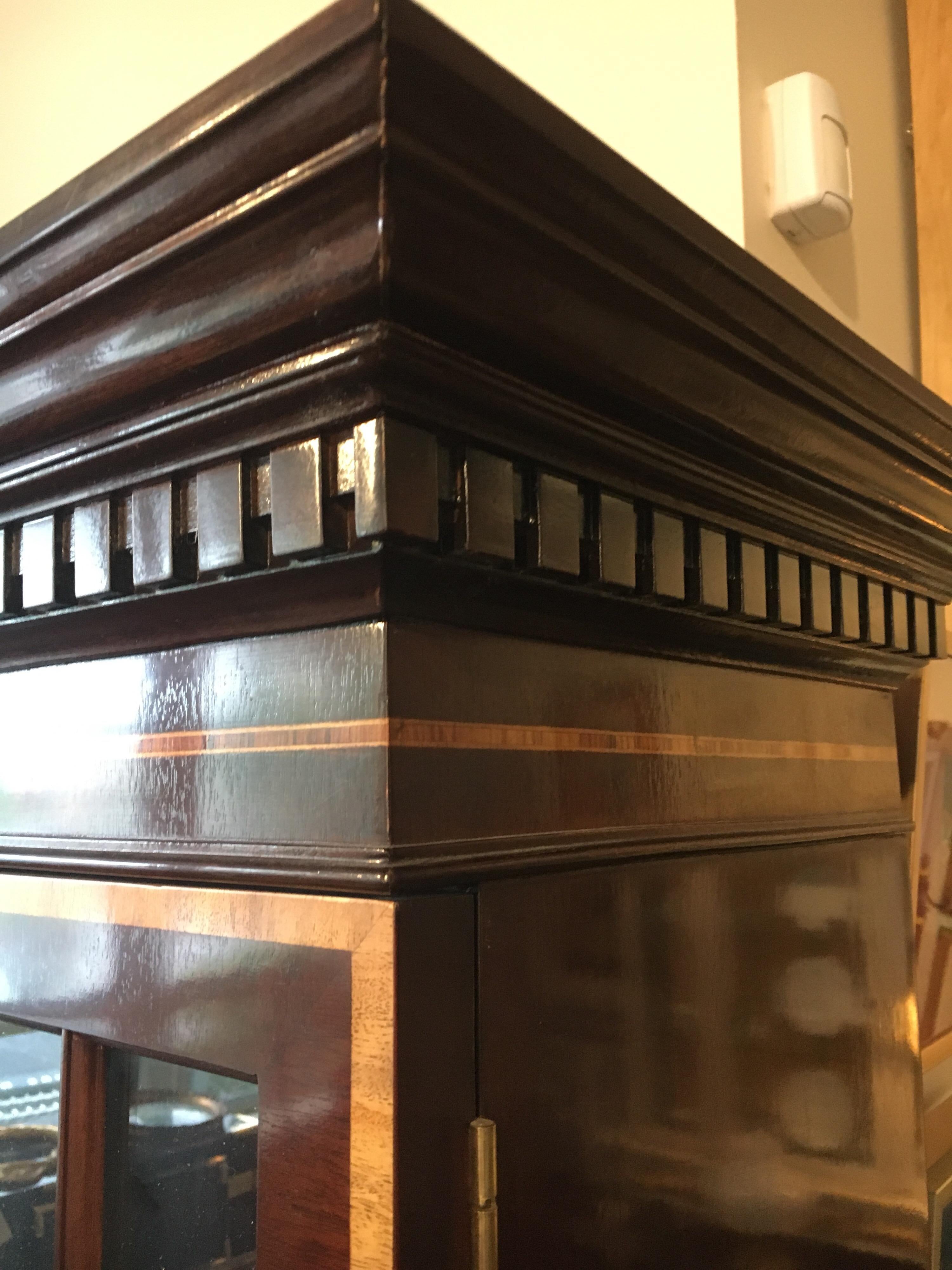 Councill Craftsman Immense Mahogany Inlaid China Breakfront Cabinet Sideboard 3