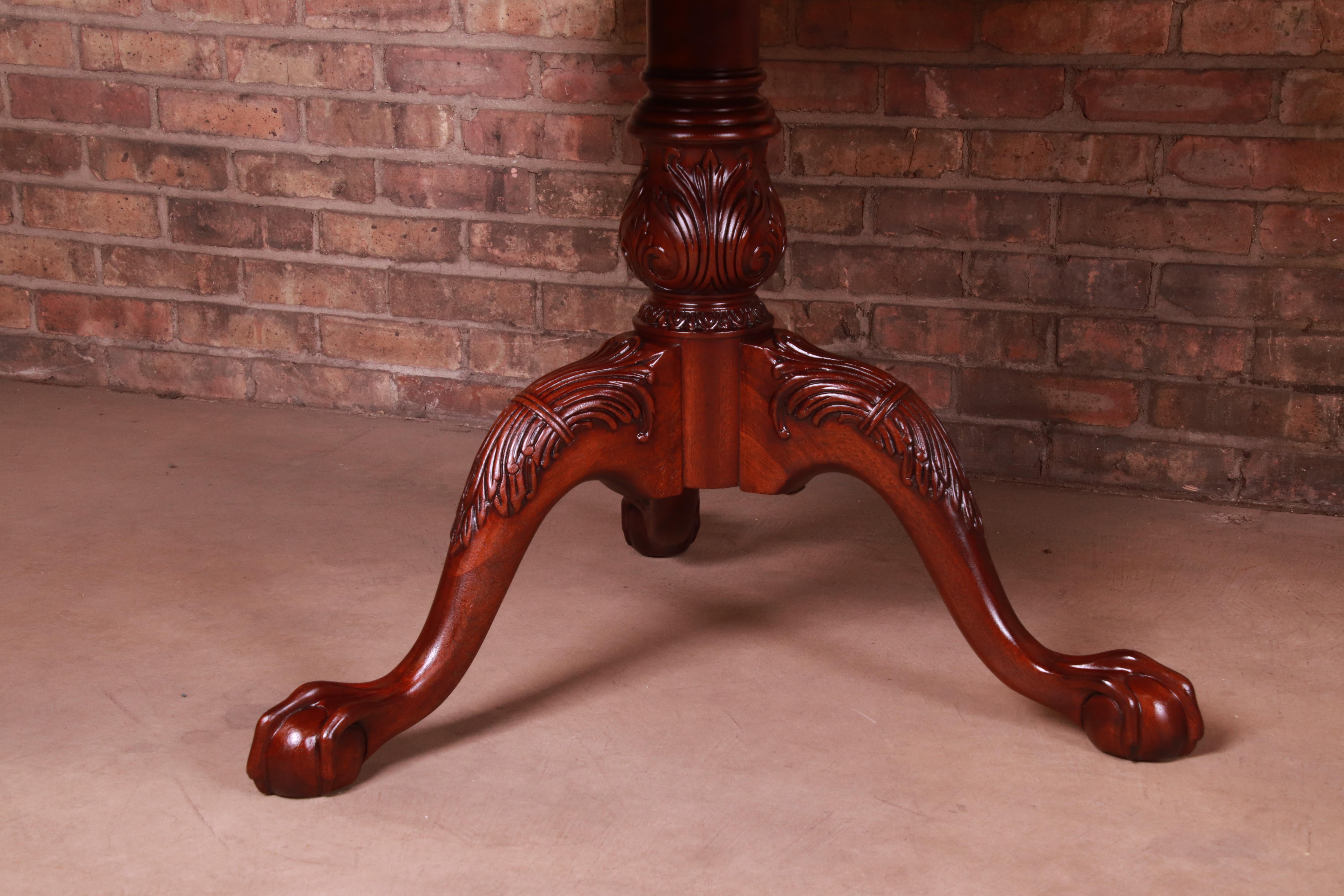 Councill Banded Mahogany Chippendale Double Pedestal Dining Table, Restored 6