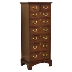 COUNCILL CRAFTSMEN Banded Mahogany Chippendale Semainier / Lingerie Chest