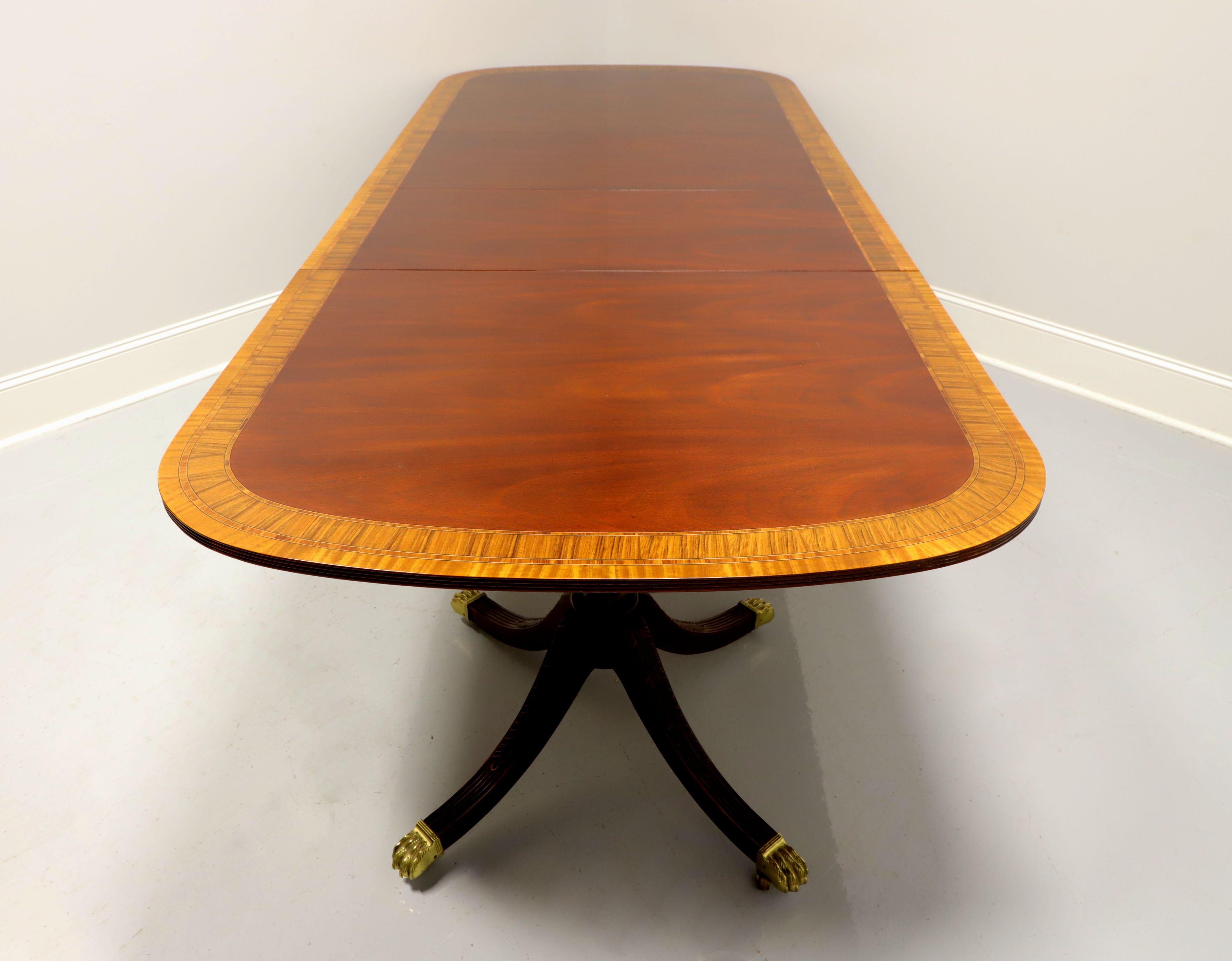 COUNCILL Banded Mahogany Double Pedestal Dining Table 1