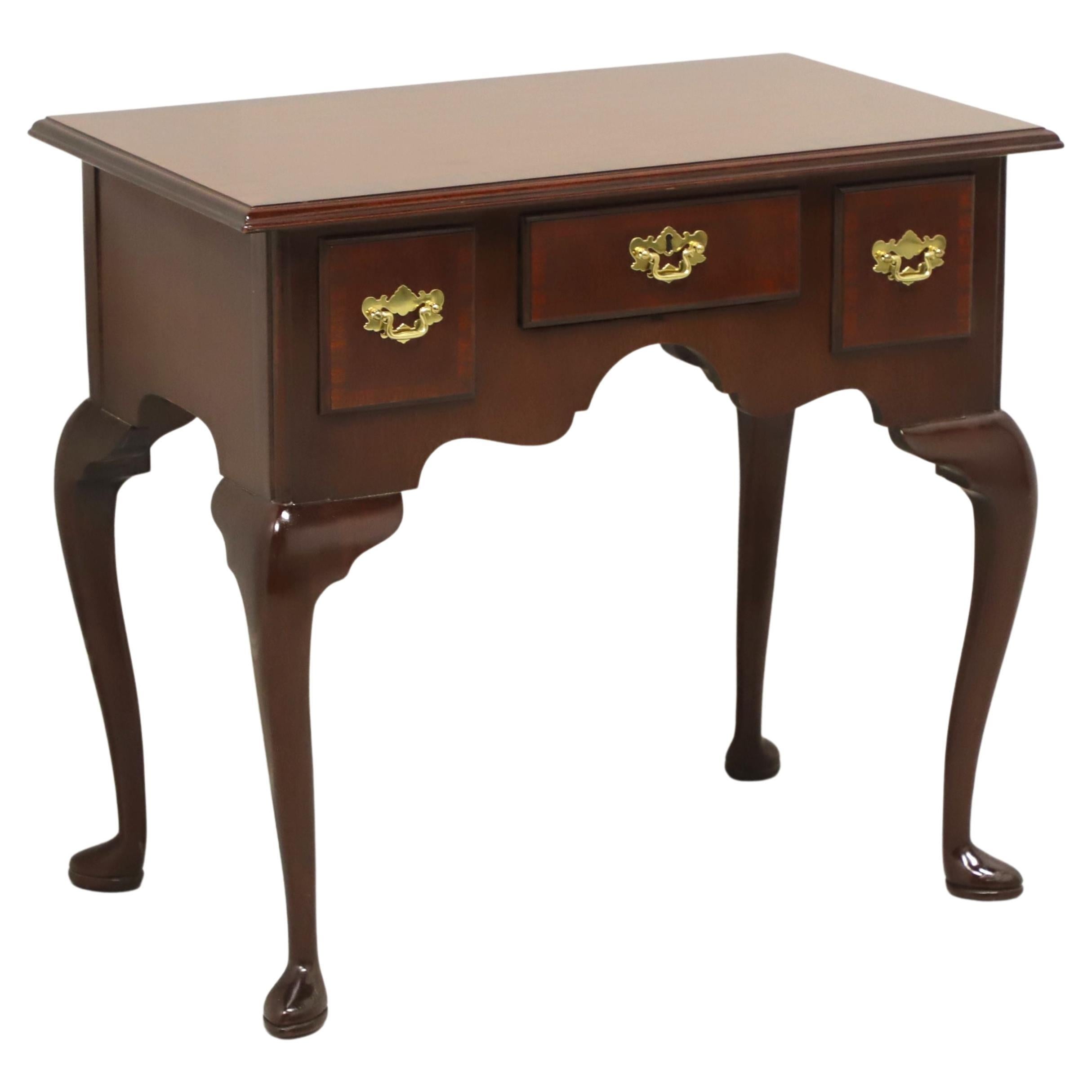 COUNCILL Banded Mahogany Queen Anne Side Table For Sale