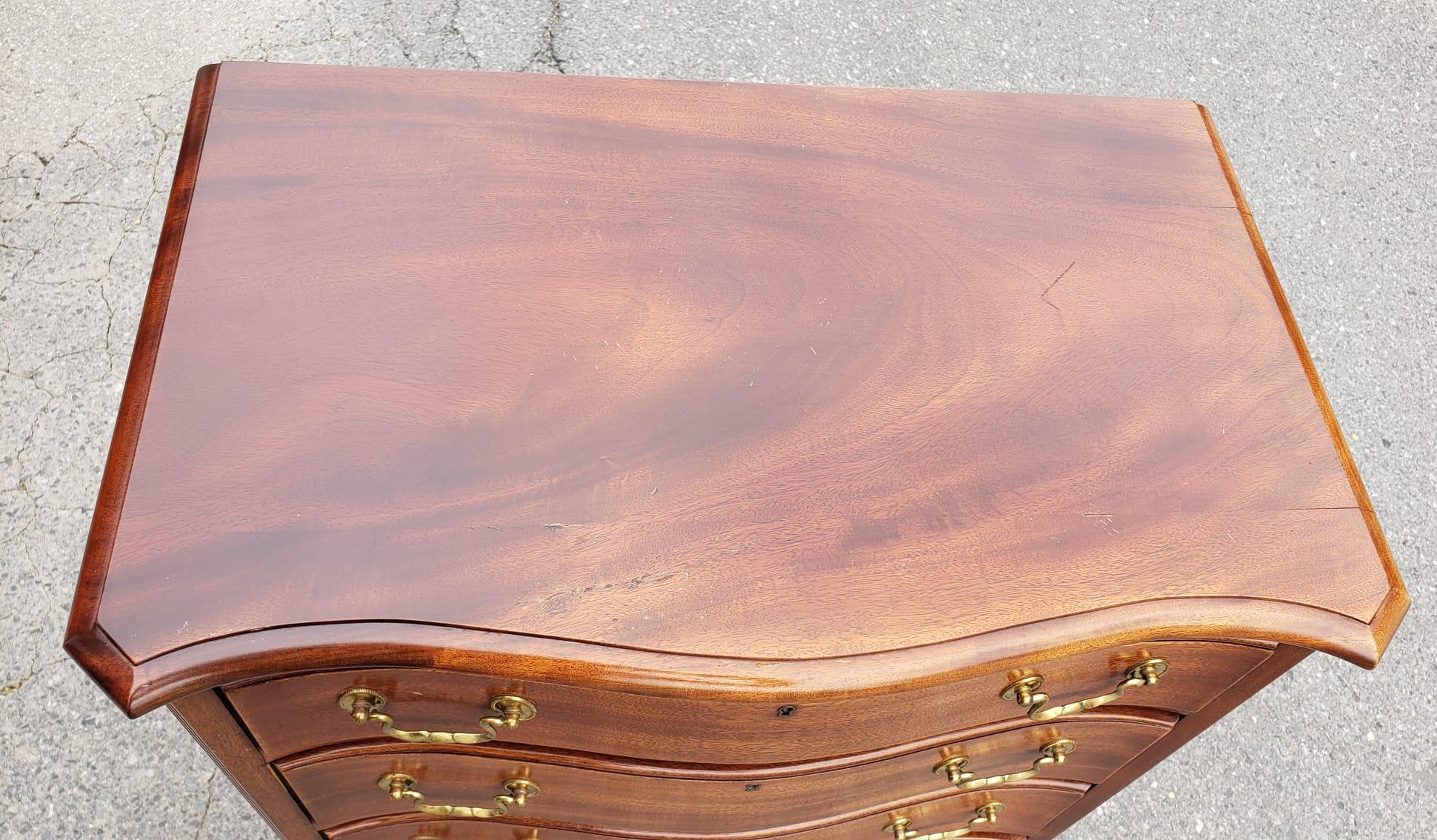 Councill Craftmen Chippendale Mahogany Bedside Chest of Drawer 6