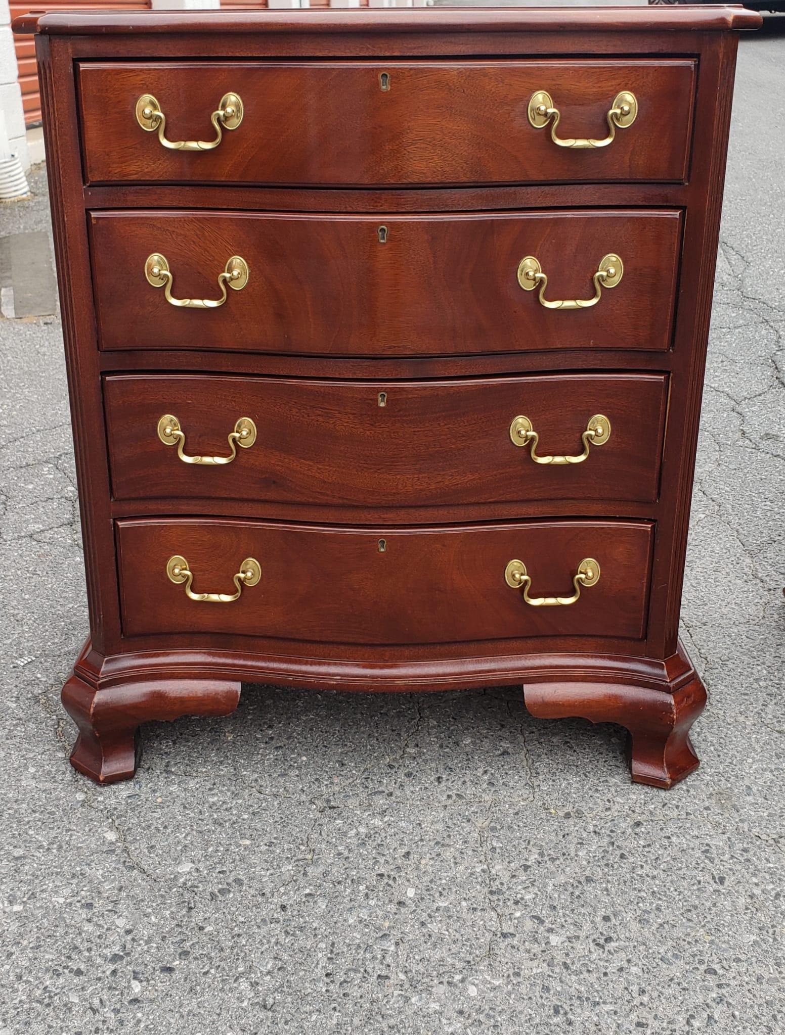 Councill Craftmen Chippendale Mahogany Bedside Chest of Drawer 7