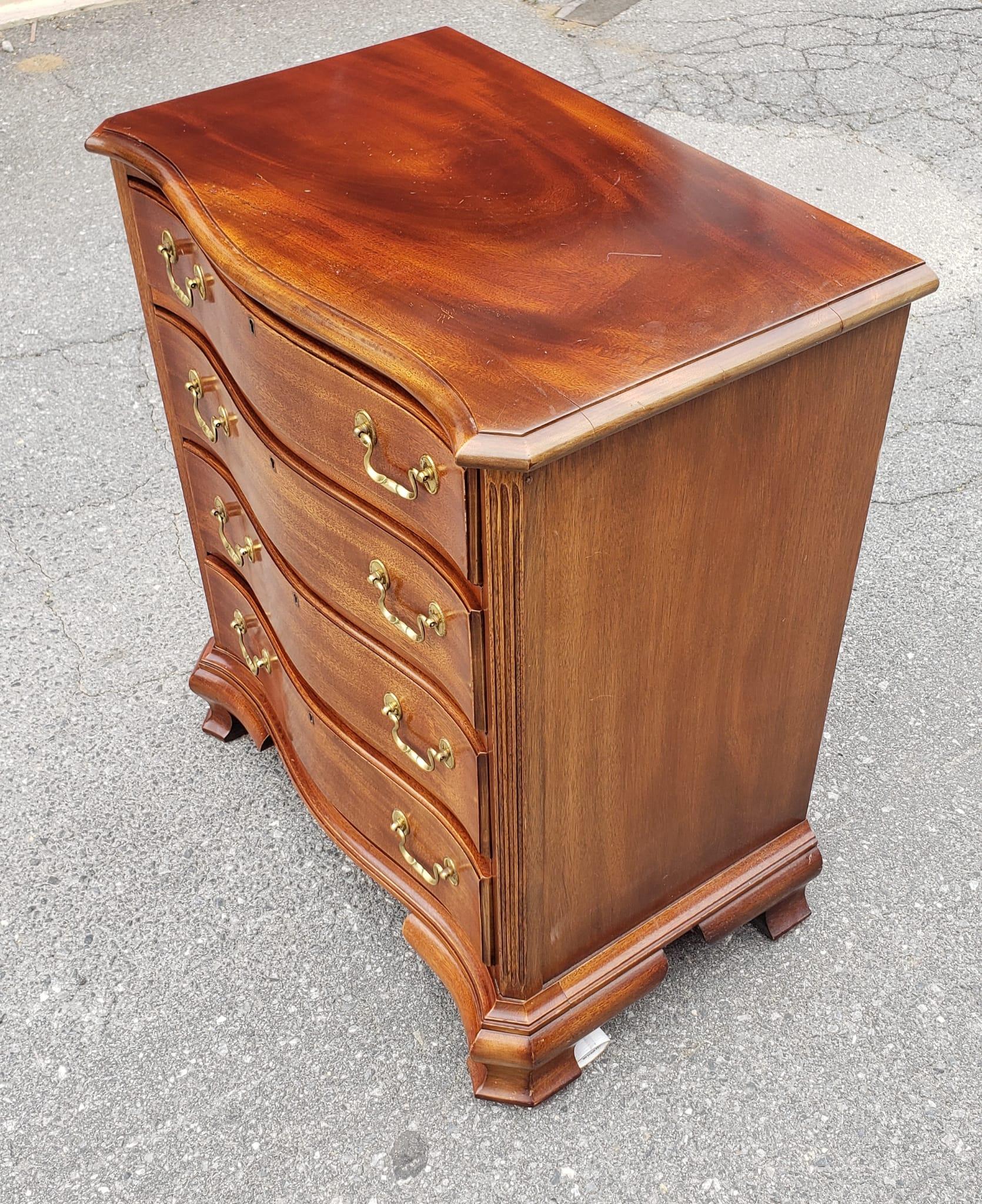 Councill Craftmen Chippendale Mahogany Bedside Chest of Drawer For Sale 2