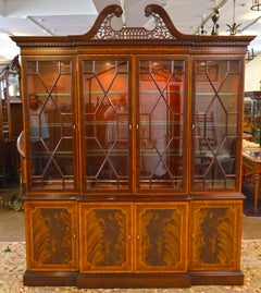 Councill Craftsman Flame Mahogany Bookcase China Breakfront