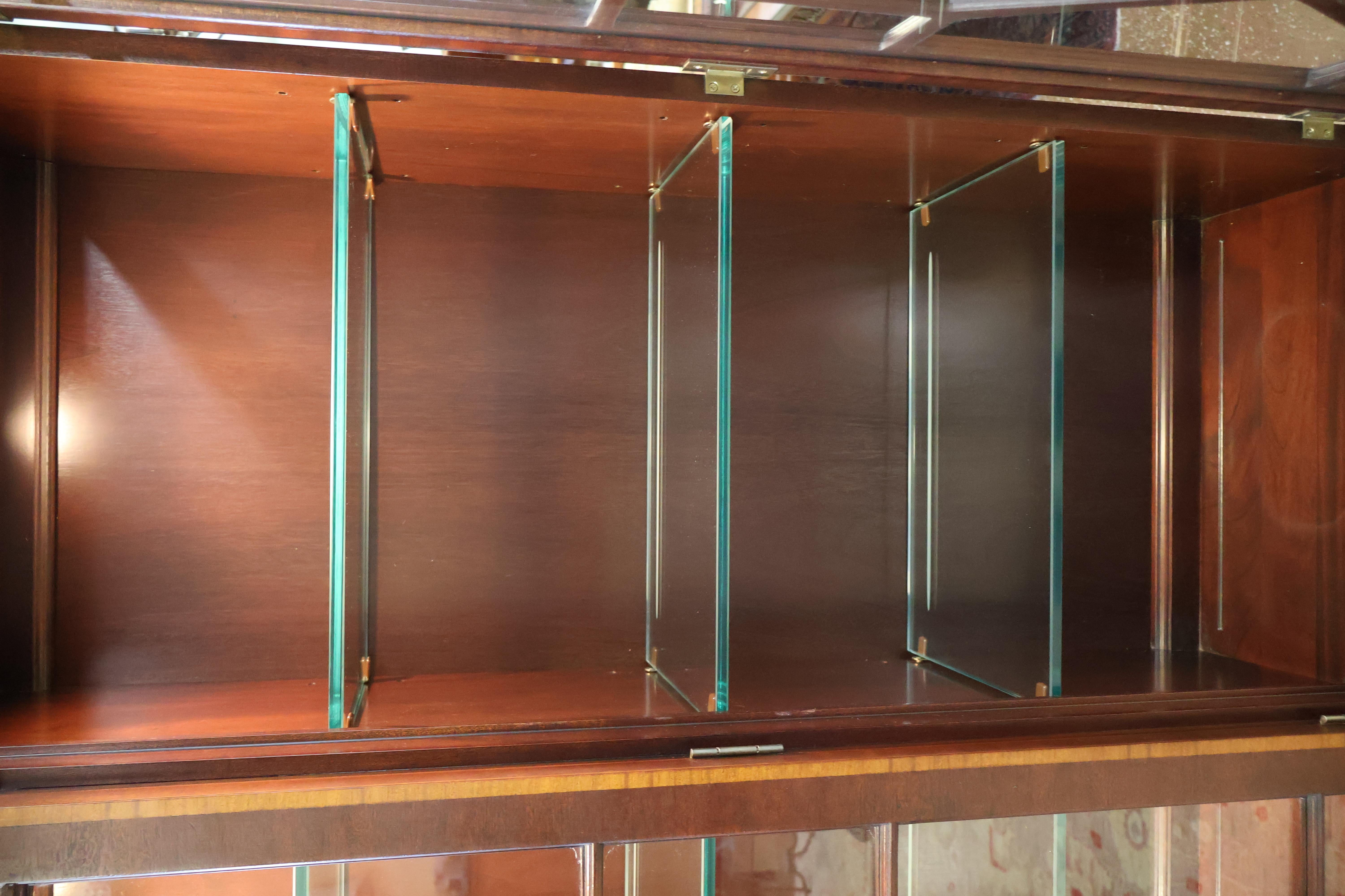 Councill Craftsman Flame Mahogany Bookcase China Breakfront 1
