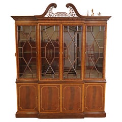Councill Craftsman Flame Mahogany Regency Style Breakfront