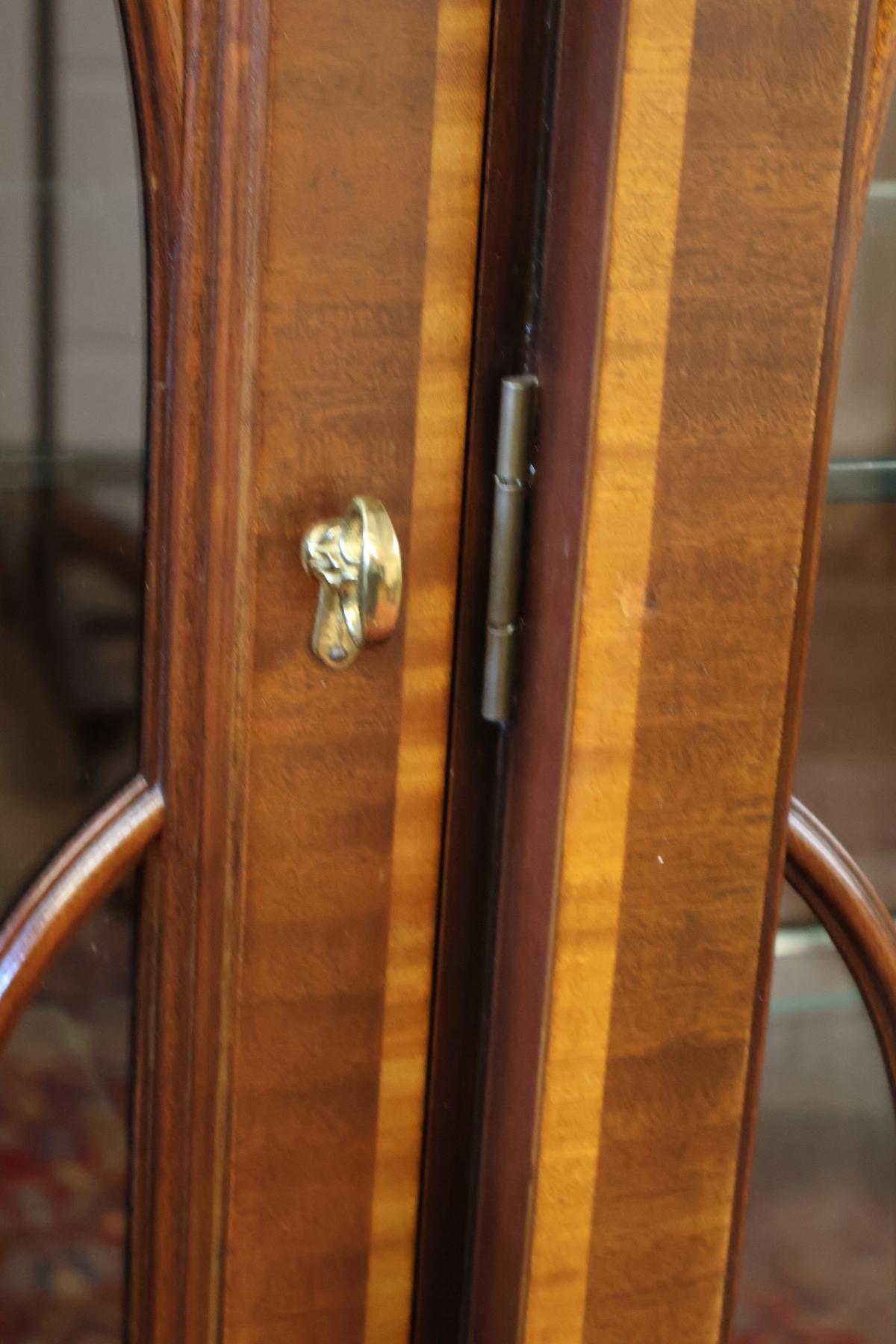 Councill Craftsman Inlaid Regency Style China Cabinet Bookcase Breakfront in vendita 11