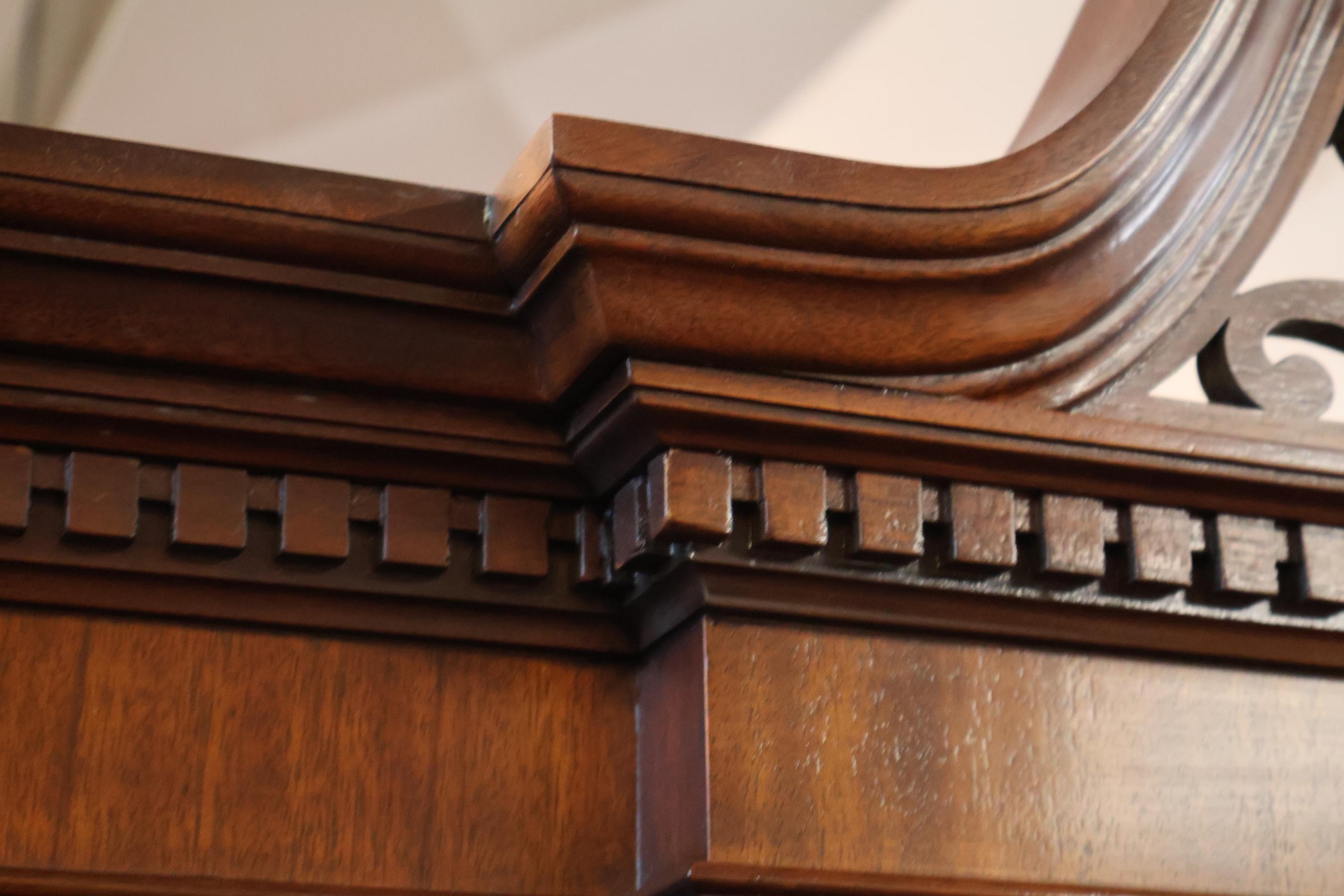 Councill Craftsman Inlaid Regency Style China Cabinet Bookcase Breakfront in vendita 12