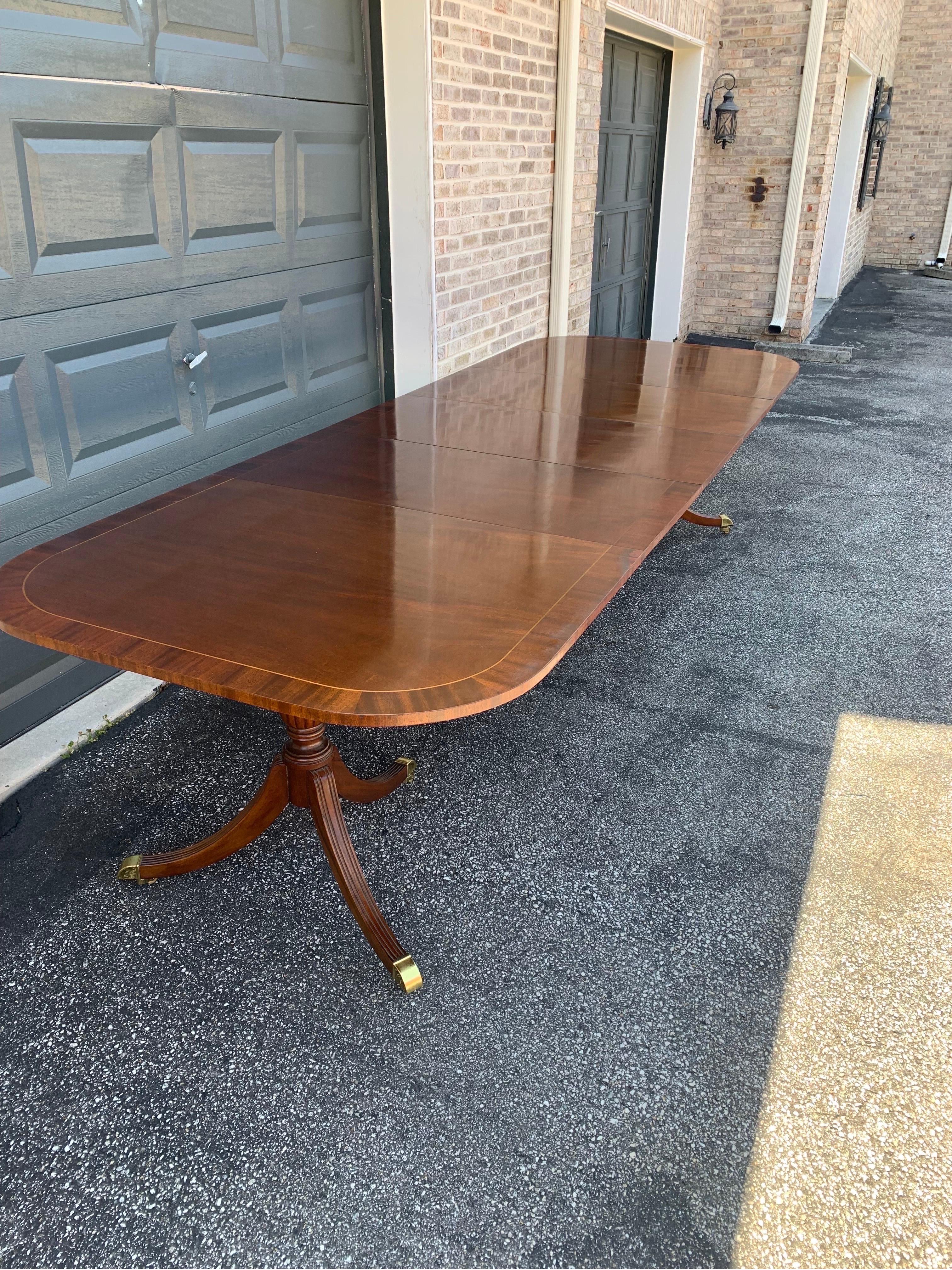 Councill Craftsman Mahogany Double Pedestal Dining Table 6