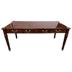 Councill Craftsman Mahogany Inlay Writing Desk Table