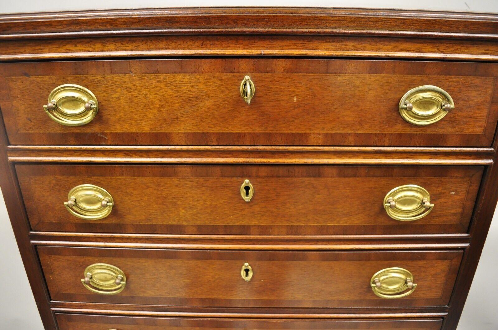 Councill Craftsman Sheraton Style Mahogany Silverware Chest with Inlay In Good Condition In Philadelphia, PA