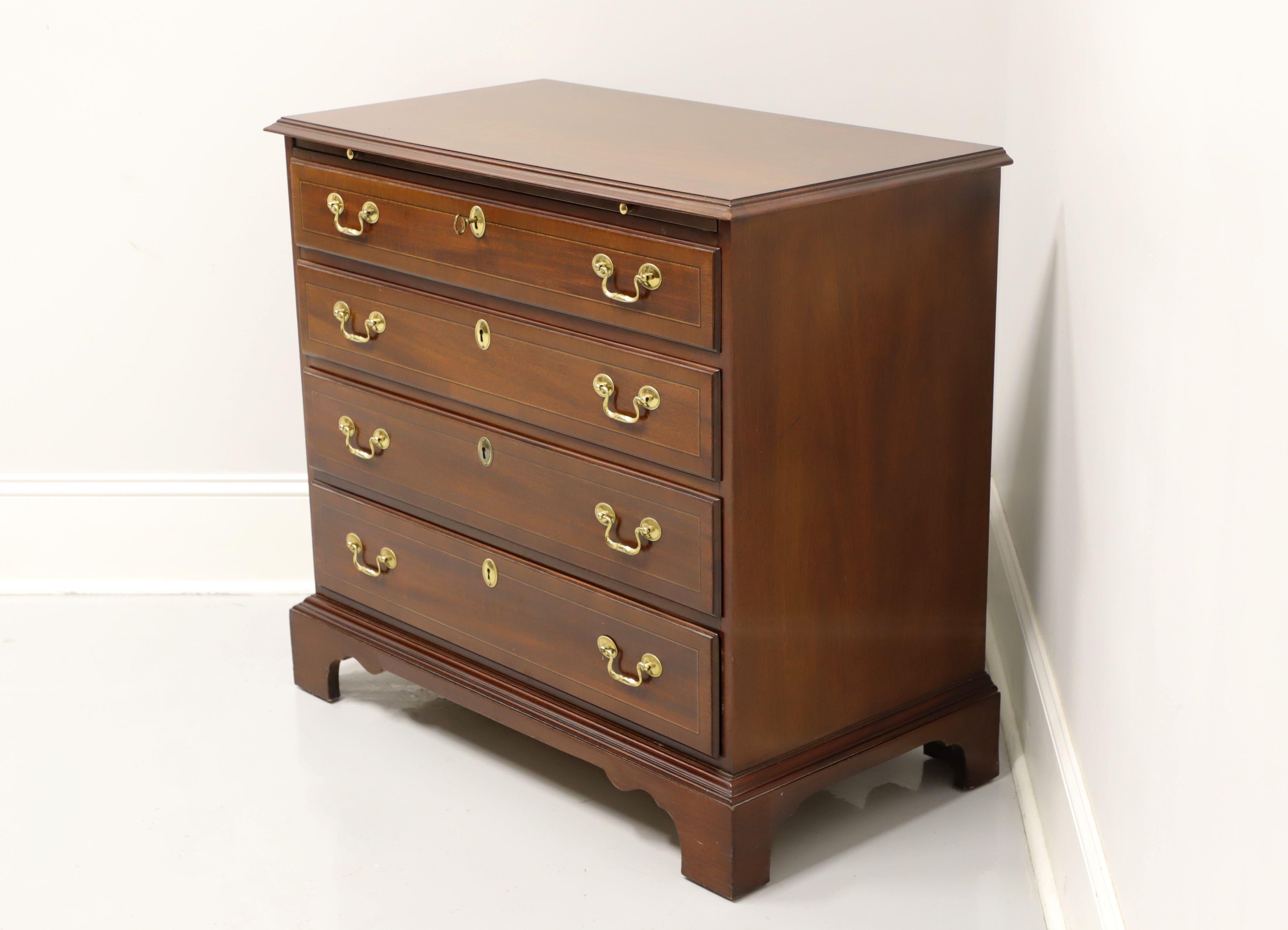 American COUNCILL CRAFTSMEN Banded Mahogany Chippendale Style Bachelor Chest