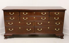 COUNCILL CRAFTSMEN Banded Mahogany Chippendale Style Triple Dresser