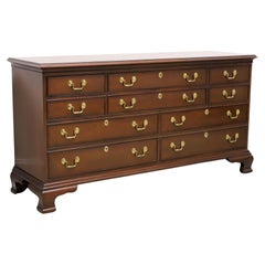 COUNCILL CRAFTSMEN Banded Mahogany Chippendale Style Triple Dresser