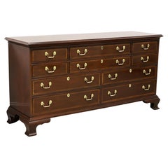 COUNCILL CRAFTSMEN Banded Mahogany Chippendale Style Triple Dresser