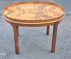 Councill Craftsmen Georgian Mahogany Tray Table with Scalloped Gallery
