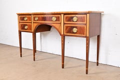 Councill Craftsmen Hepplewhite Inlaid Mahogany Serpentine Sideboard Credenza